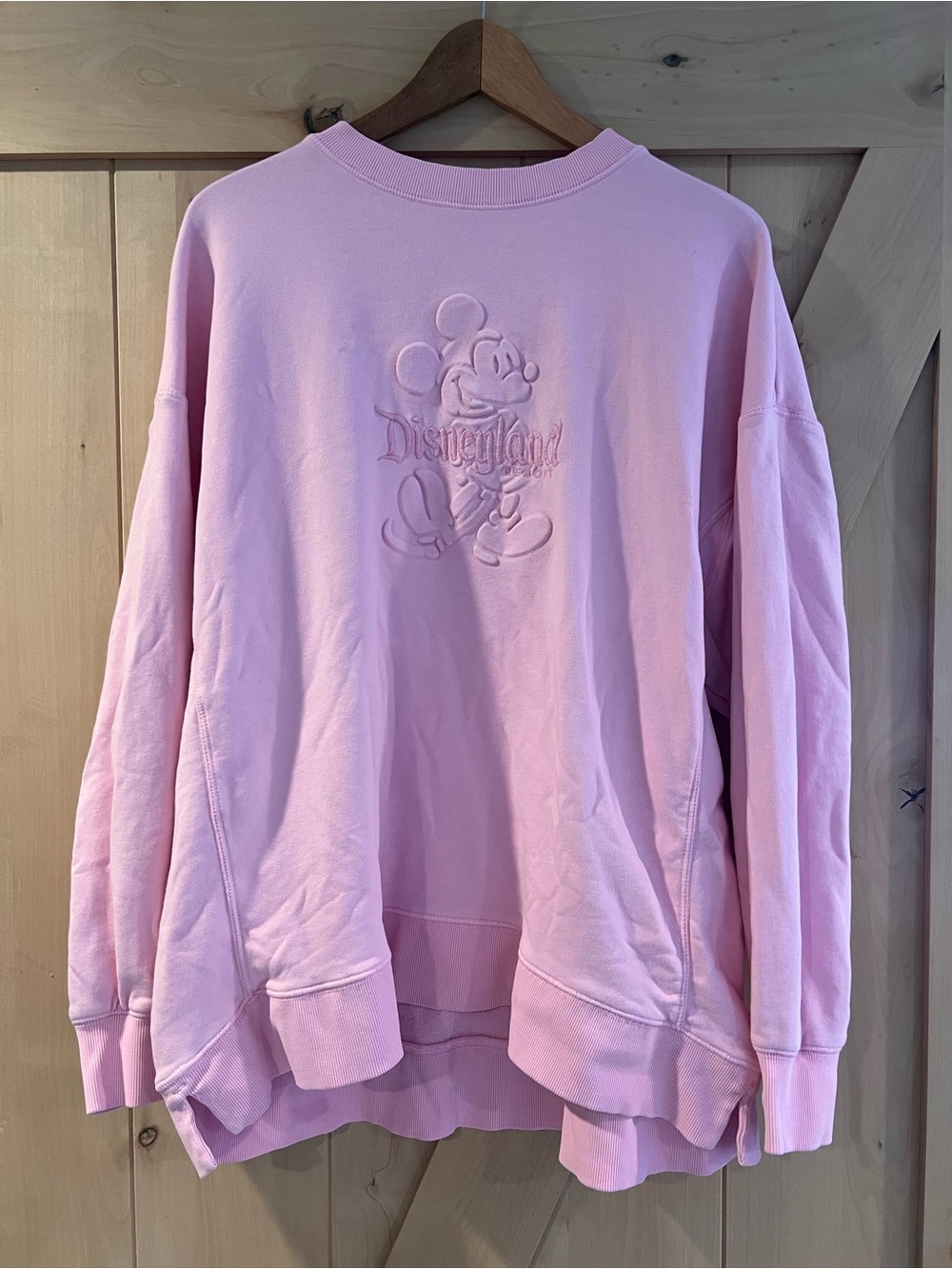 Disney Pink Embossed Mickey Sweatshirt - Women